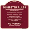 Signmission Designer Series-Residents Only Violators Prosecuted Bag Your Trash No Parking A-DES-BU-1818-9895